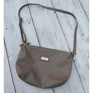 BCBG Crossbody Shoulder Messenger Bag Purse Tan Beige